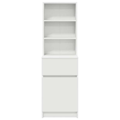 vidaXL Bedside Cabinet White 39x35x125 cm Engineered Wood