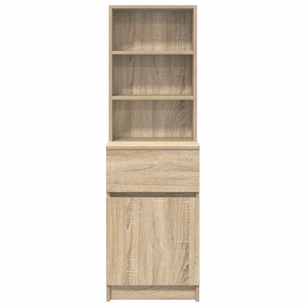 vidaXL Bedside Cabinet Sonoma Oak 39x35x125 cm Engineered Wood