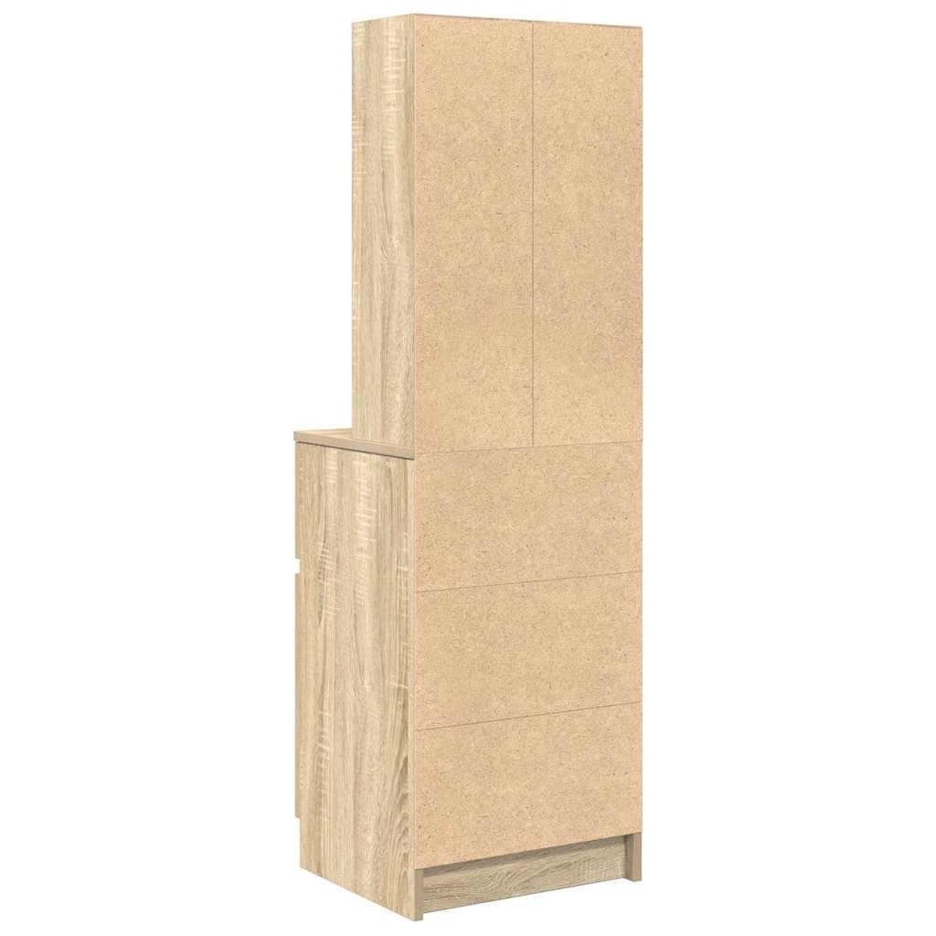 vidaXL Bedside Cabinet Sonoma Oak 39x35x125 cm Engineered Wood
