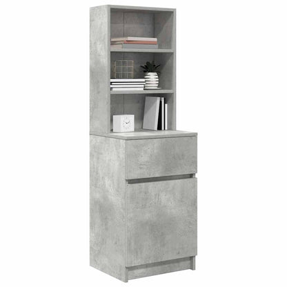 vidaXL Bedside Cabinet Concrete Grey 39x35x125 cm Engineered Wood
