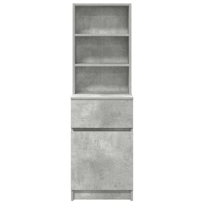 vidaXL Bedside Cabinet Concrete Grey 39x35x125 cm Engineered Wood