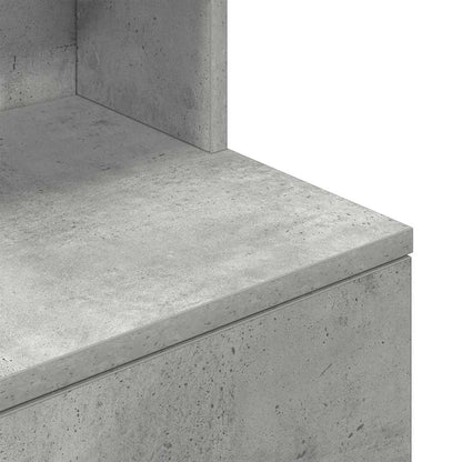 vidaXL Bedside Cabinet Concrete Grey 39x35x125 cm Engineered Wood