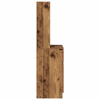 vidaXL Bedside Cabinet Old Wood 39x35x125 cm Engineered Wood
