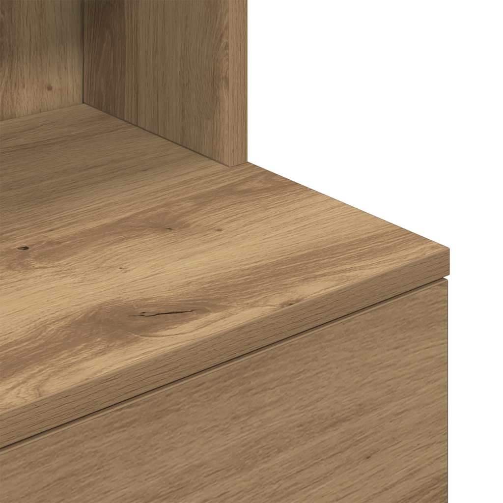 vidaXL Bedside Cabinet Artisan Oak 39x35x125 cm Engineered Wood