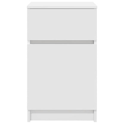 vidaXL Bedside Cabinet White 39x35x65 cm Engineered Wood