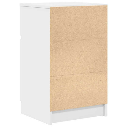 vidaXL Bedside Cabinet White 39x35x65 cm Engineered Wood