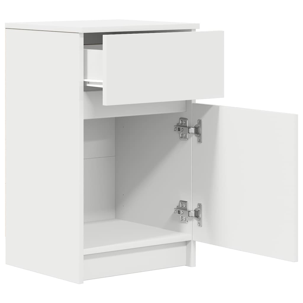 vidaXL Bedside Cabinets 2 pcs White 39x35x65 cm Engineered Wood