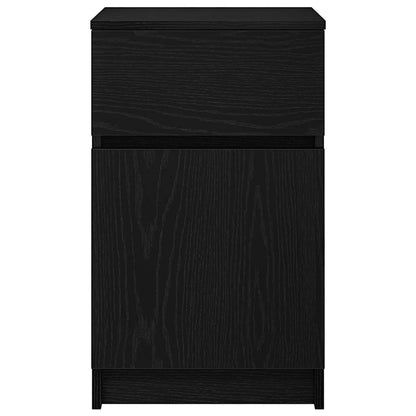 vidaXL Bedside Cabinet Black 39x35x65 cm Engineered Wood