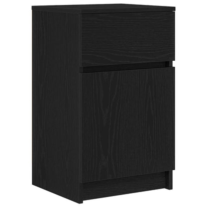 vidaXL Bedside Cabinets 2 pcs Black 39x35x65 cm Engineered Wood