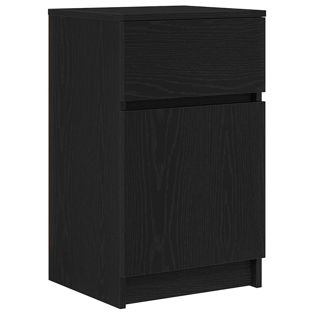 vidaXL Bedside Cabinets 2 pcs Black 39x35x65 cm Engineered Wood