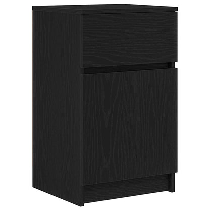 vidaXL Bedside Cabinets 2 pcs Black 39x35x65 cm Engineered Wood