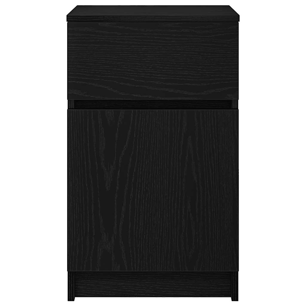 vidaXL Bedside Cabinets 2 pcs Black 39x35x65 cm Engineered Wood