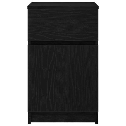 vidaXL Bedside Cabinets 2 pcs Black 39x35x65 cm Engineered Wood