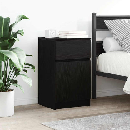 vidaXL Bedside Cabinets 2 pcs Black 39x35x65 cm Engineered Wood