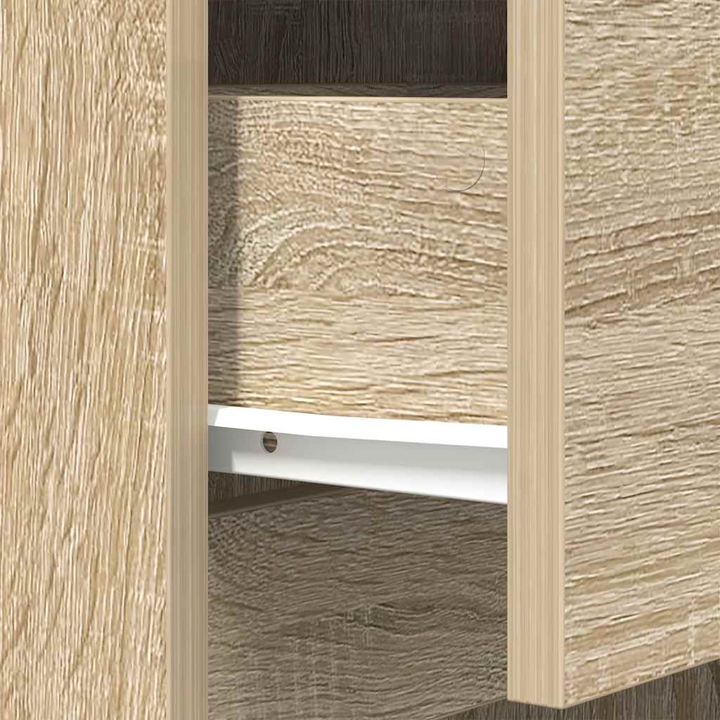 vidaXL Bedside Cabinet Sonoma Oak 39x35x65 cm Engineered Wood