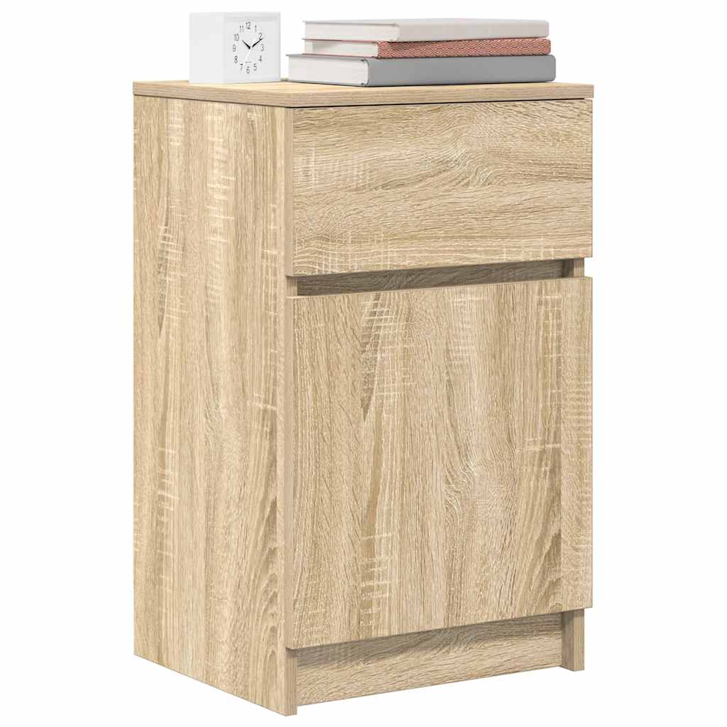 vidaXL Bedside Cabinet Sonoma Oak 39x35x65 cm Engineered Wood