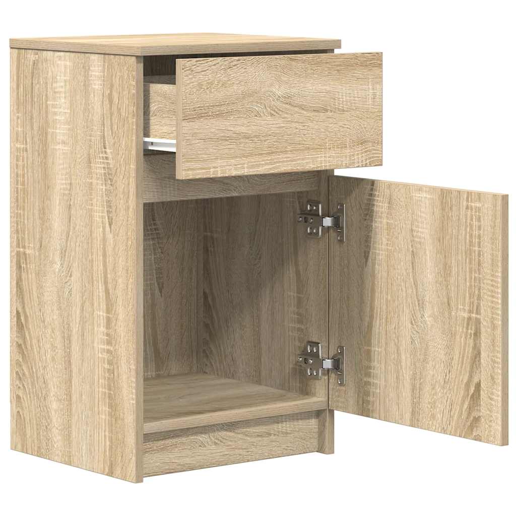 vidaXL Bedside Cabinet Sonoma Oak 39x35x65 cm Engineered Wood