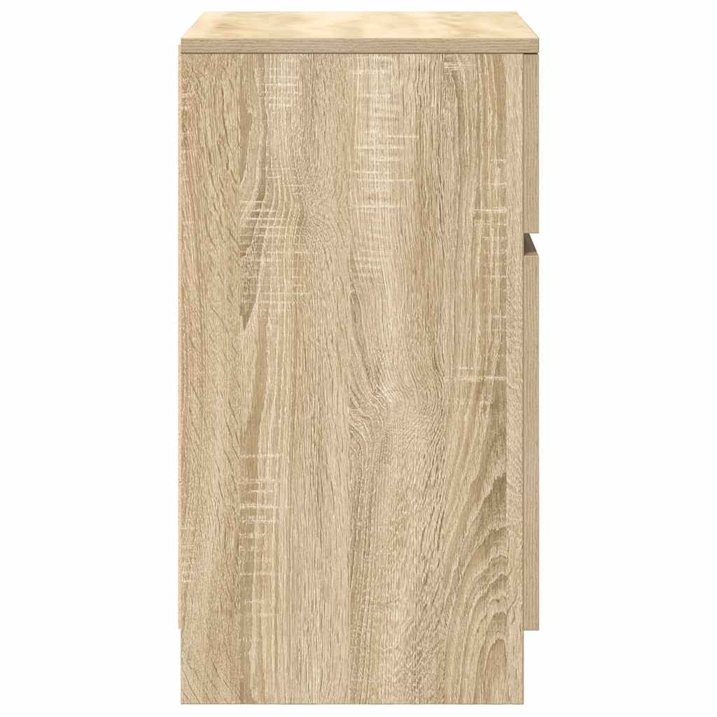 vidaXL Bedside Cabinets 2 pcs Sonoma Oak 39x35x65 cm Engineered Wood