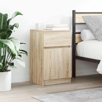 vidaXL Bedside Cabinets 2 pcs Sonoma Oak 39x35x65 cm Engineered Wood