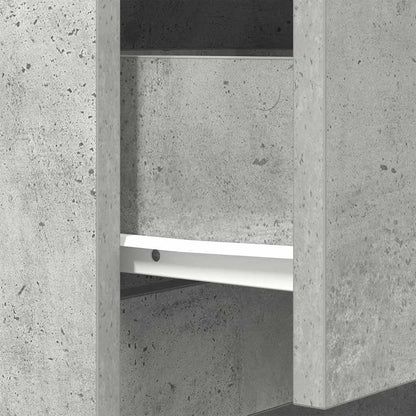 vidaXL Bedside Cabinet Concrete Grey 39x35x65 cm Engineered Wood