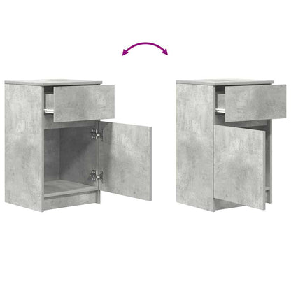 vidaXL Bedside Cabinet Concrete Grey 39x35x65 cm Engineered Wood