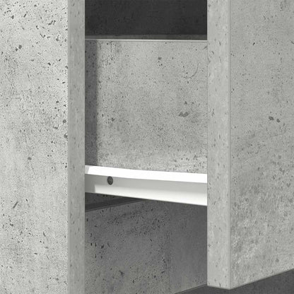 vidaXL Bedside Cabinets 2 pcs Concrete Grey 39x35x65cm Engineered Wood