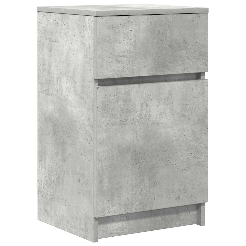 vidaXL Bedside Cabinets 2 pcs Concrete Grey 39x35x65cm Engineered Wood