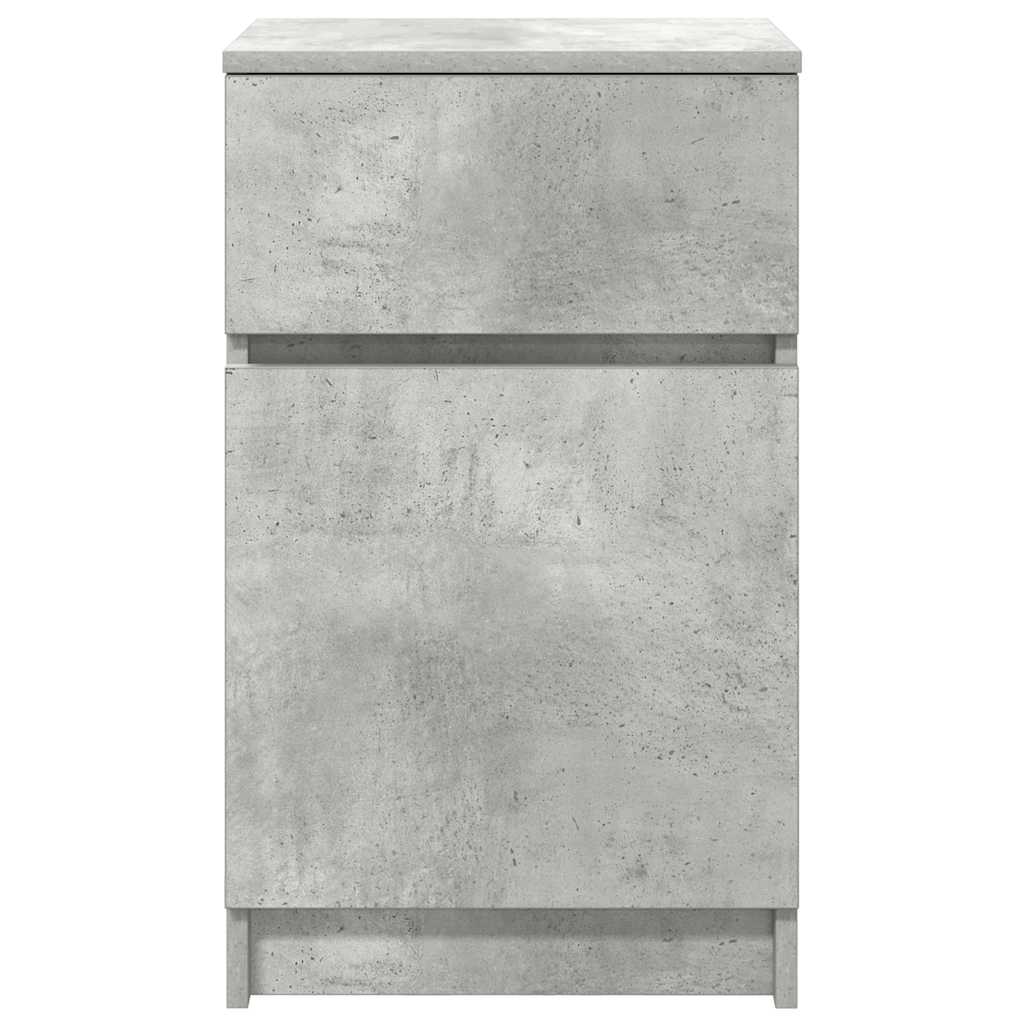 vidaXL Bedside Cabinets 2 pcs Concrete Grey 39x35x65cm Engineered Wood