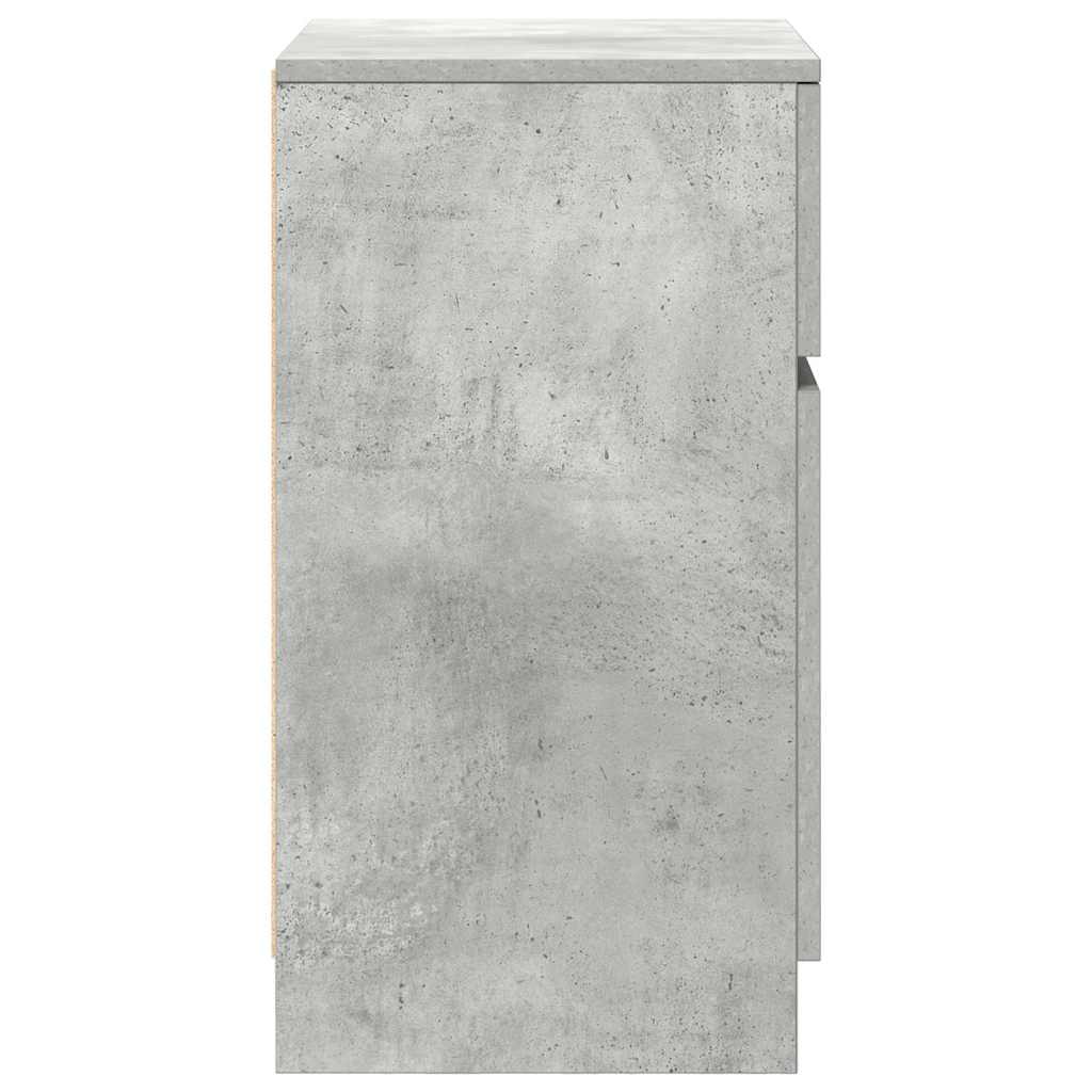 vidaXL Bedside Cabinets 2 pcs Concrete Grey 39x35x65 cm Engineered Wood