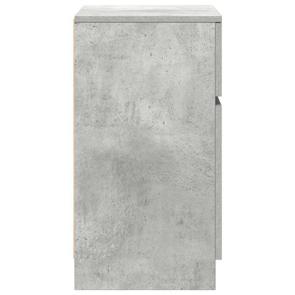 vidaXL Bedside Cabinets 2 pcs Concrete Grey 39x35x65 cm Engineered Wood