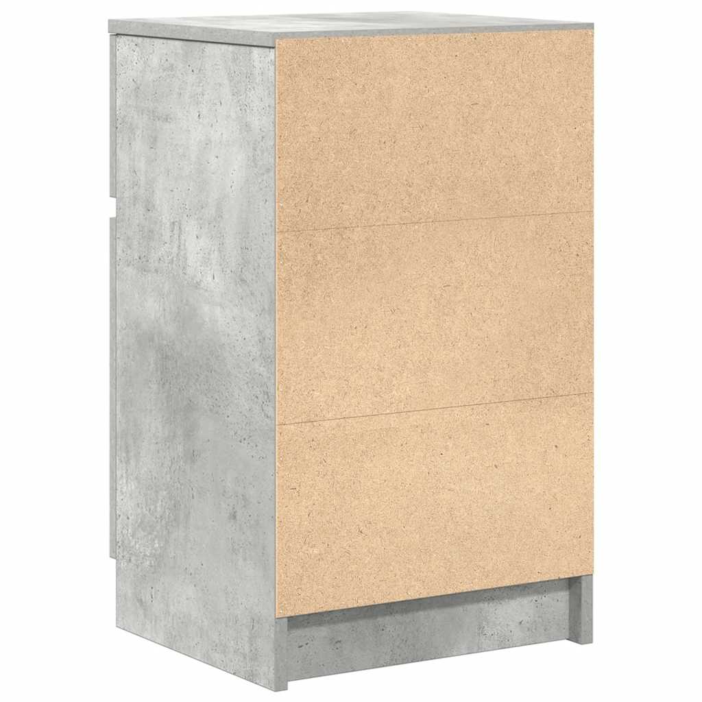 vidaXL Bedside Cabinets 2 pcs Concrete Grey 39x35x65cm Engineered Wood