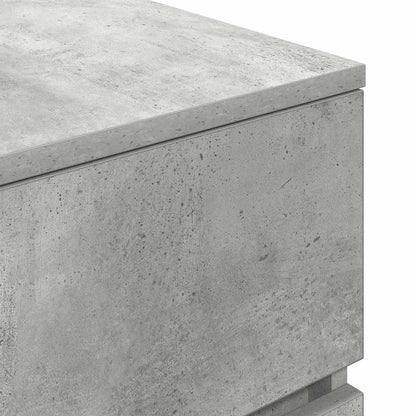 vidaXL Bedside Cabinets 2 pcs Concrete Grey 39x35x65cm Engineered Wood