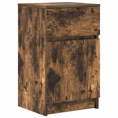 vidaXL Bedside Cabinets 2 pcs Smoked Oak 39x35x65 cm Engineered Wood