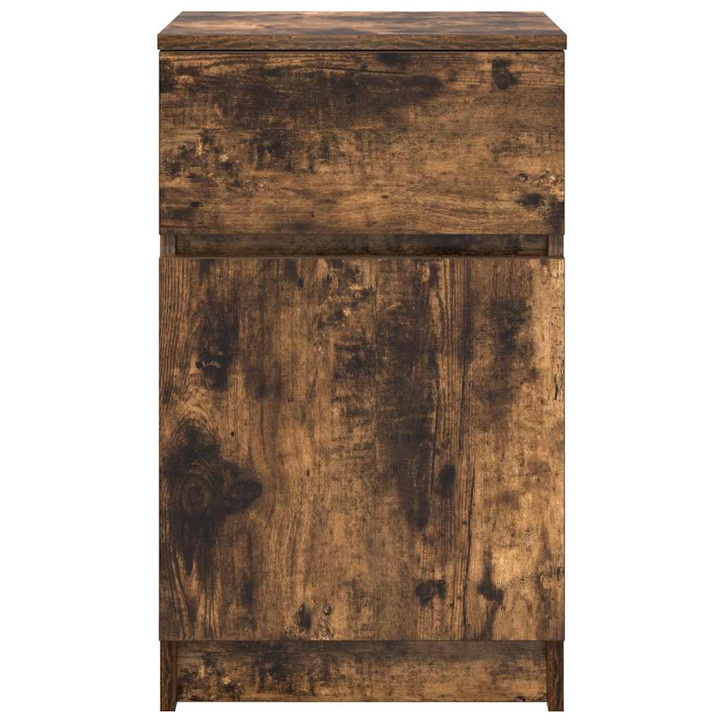 vidaXL Bedside Cabinets 2 pcs Smoked Oak 39x35x65 cm Engineered Wood