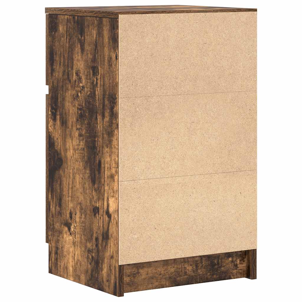 vidaXL Bedside Cabinets 2 pcs Smoked Oak 39x35x65 cm Engineered Wood