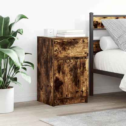 vidaXL Bedside Cabinets 2 pcs Smoked Oak 39x35x65 cm Engineered Wood