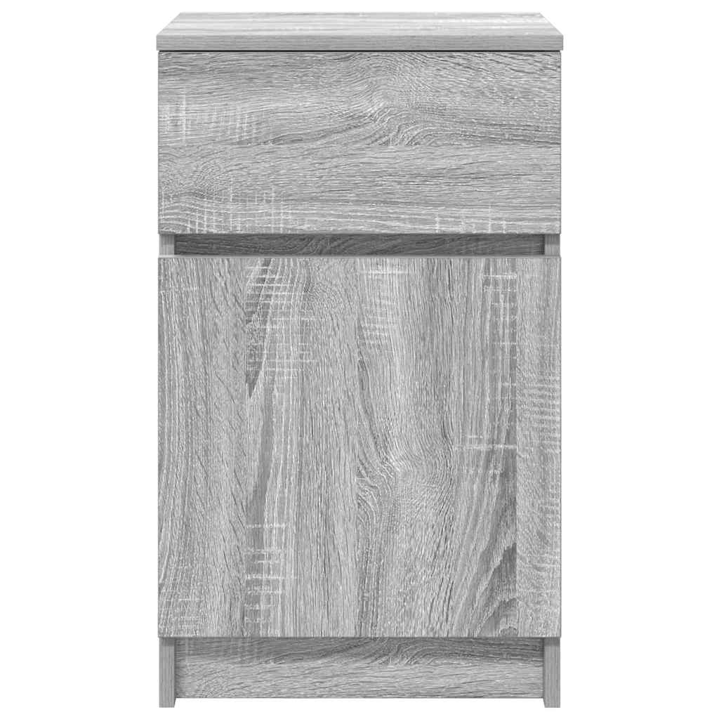 vidaXL Bedside Cabinet Grey Sonoma 39x35x65 cm Engineered Wood
