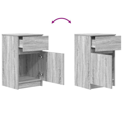 vidaXL Bedside Cabinet Grey Sonoma 39x35x65 cm Engineered Wood