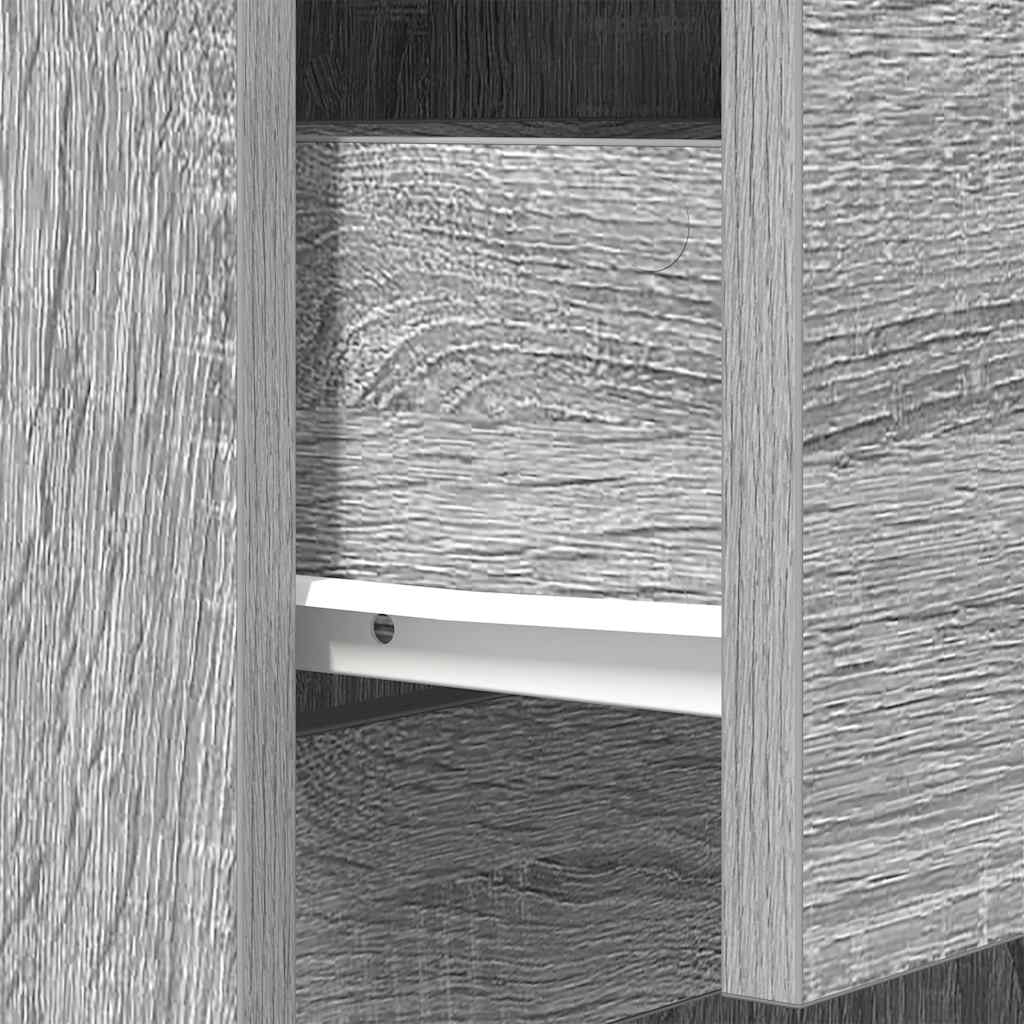 vidaXL Bedside Cabinets 2 pcs Grey Sonoma 39x35x65 cm Engineered Wood
