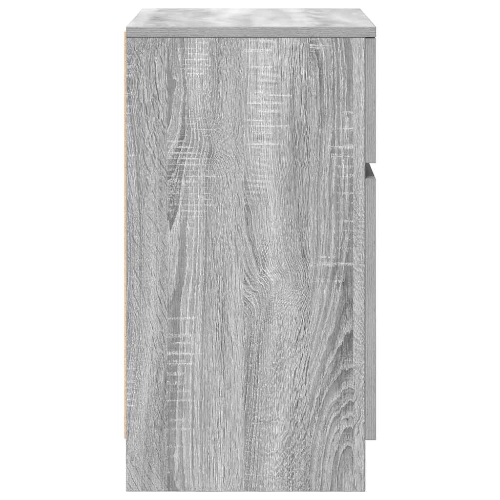 vidaXL Bedside Cabinets 2 pcs Grey Sonoma 39x35x65 cm Engineered Wood