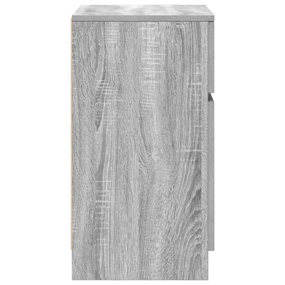 vidaXL Bedside Cabinets 2 pcs Grey Sonoma 39x35x65 cm Engineered Wood