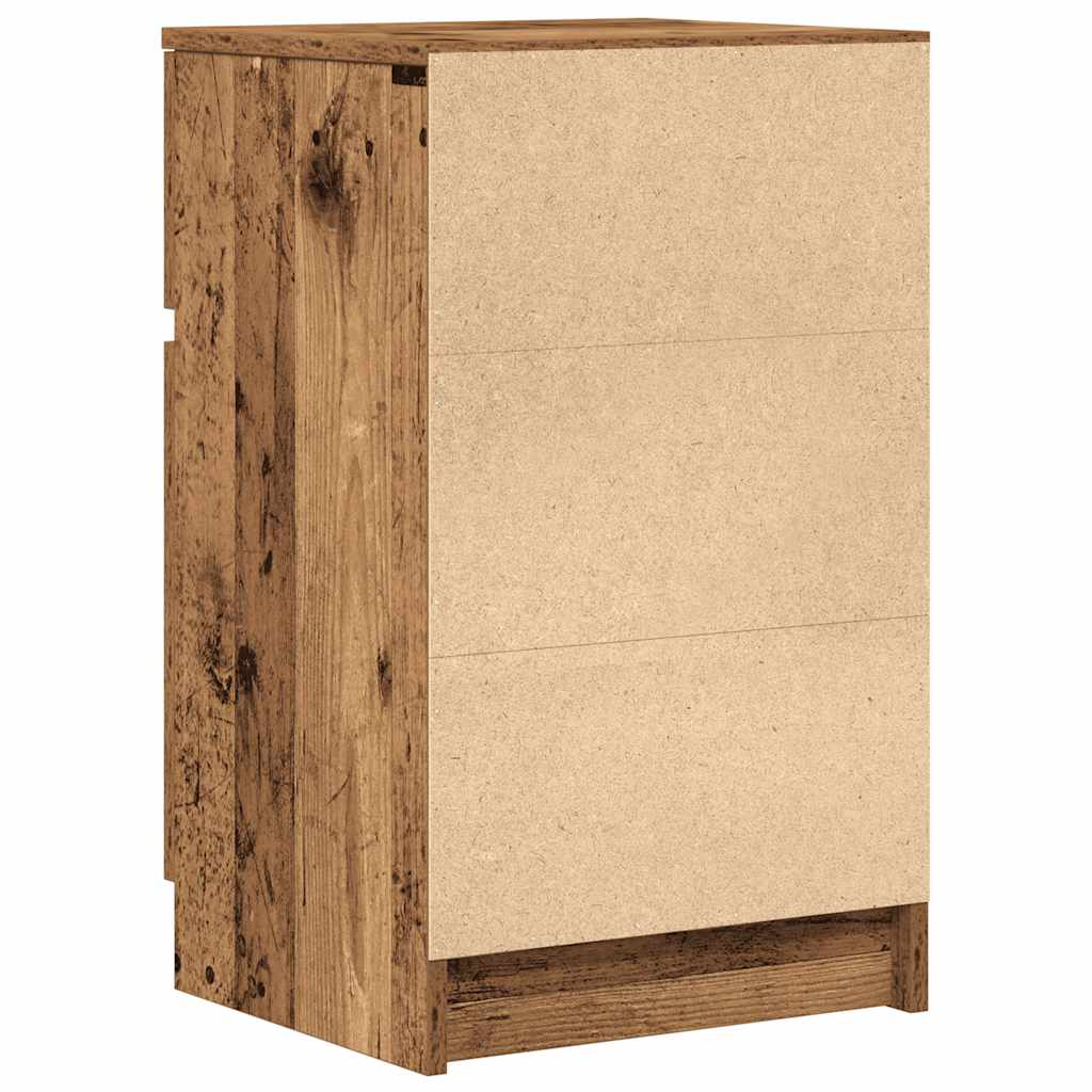 vidaXL Bedside Cabinet Old Wood 39x35x65 cm Engineered Wood