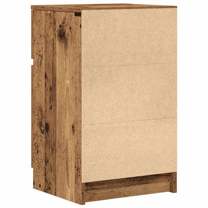 vidaXL Bedside Cabinet Old Wood 39x35x65 cm Engineered Wood