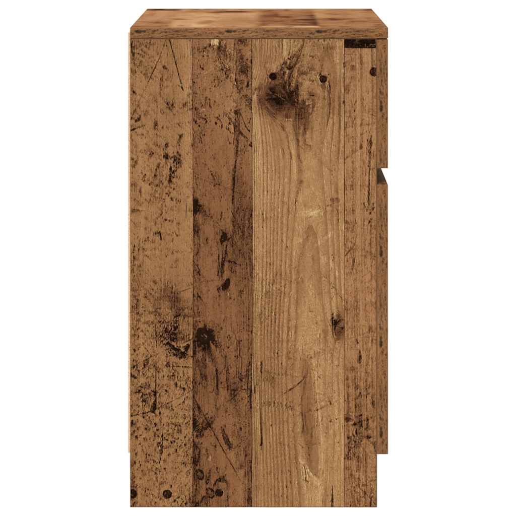 vidaXL Bedside Cabinets 2 pcs Old Wood 39x35x65 cm Engineered Wood