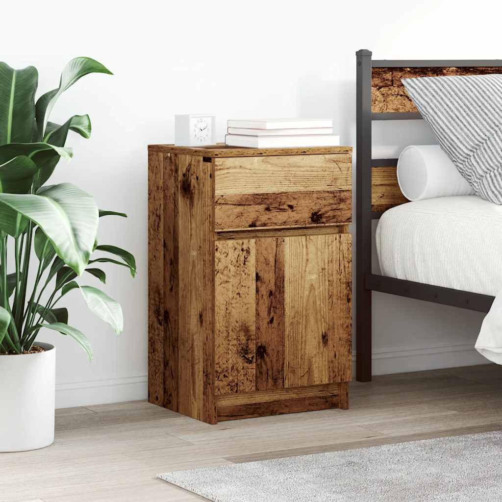 vidaXL Bedside Cabinets 2 pcs Old Wood 39x35x65 cm Engineered Wood