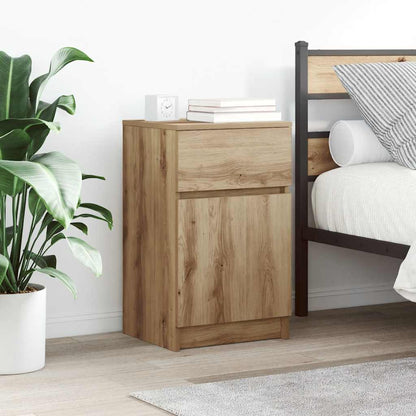 vidaXL Bedside Cabinet Artisan Oak 39x35x65 cm Engineered Wood
