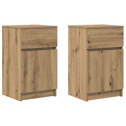 vidaXL Bedside Cabinets 2 pcs Artisan Oak 39x35x65 cm Engineered Wood