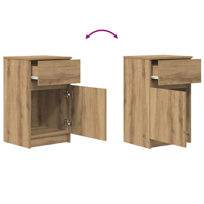 vidaXL Bedside Cabinets 2 pcs Artisan Oak 39x35x65 cm Engineered Wood