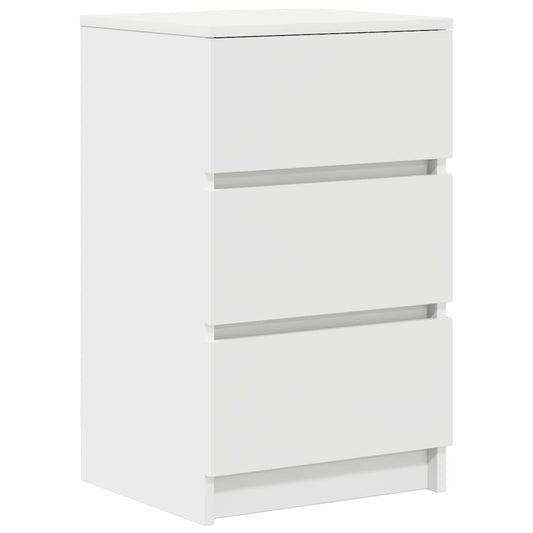 vidaXL Bedside Cabinet with 3 Drawers White 39x35x65 cm