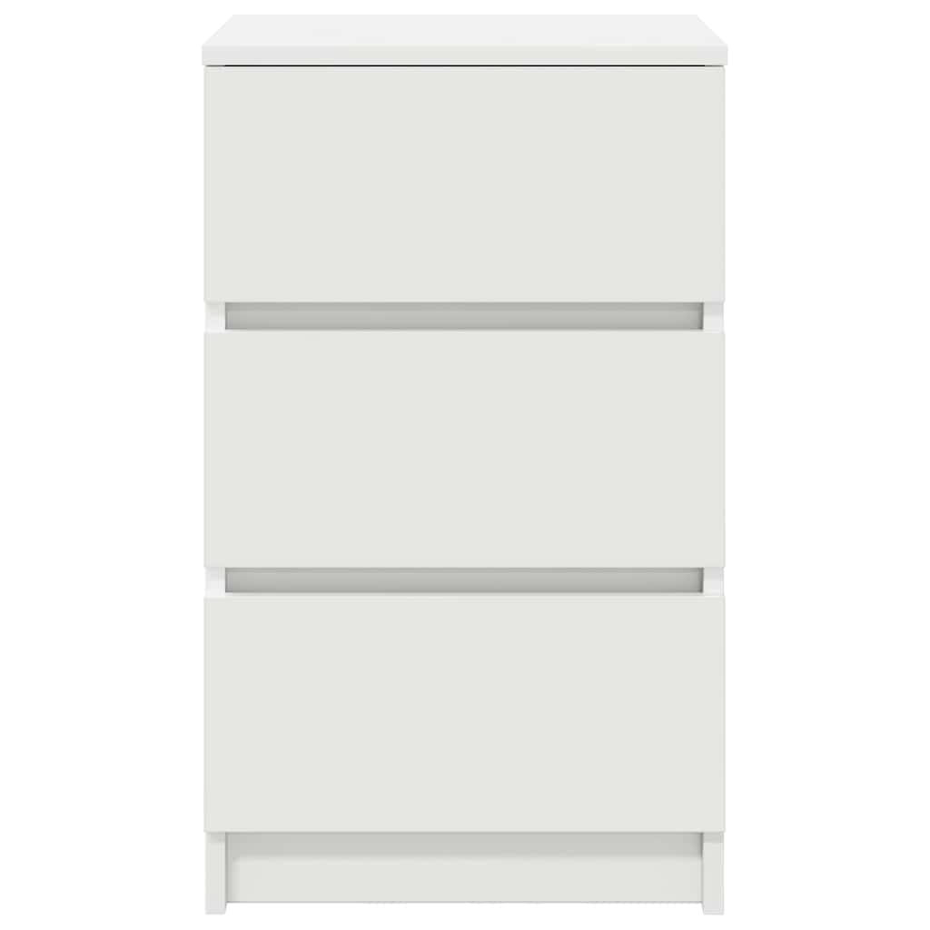 vidaXL Bedside Cabinet with 3 Drawers White 39x35x65 cm